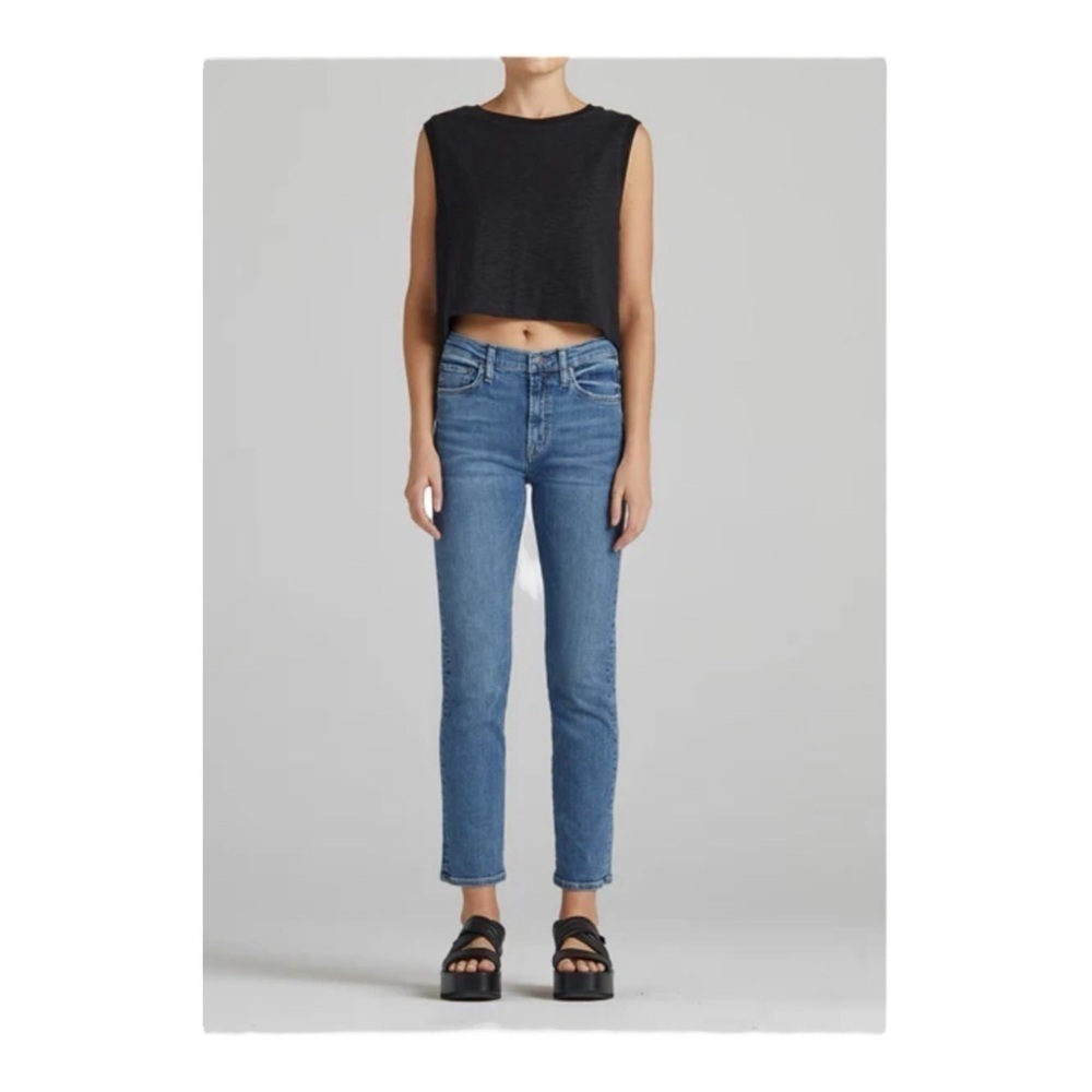Edwin Hana High Waist Ankle Straight Jeans in Blue Horizon NWT